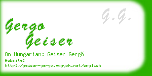 gergo geiser business card
